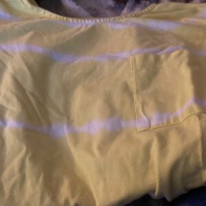 Yellow Tie-Dye Top with Pocket